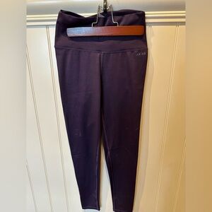 AR-33 Ladies Women’s Size Small Plum Purple Leggings Yoga Pants Wide Wai…
